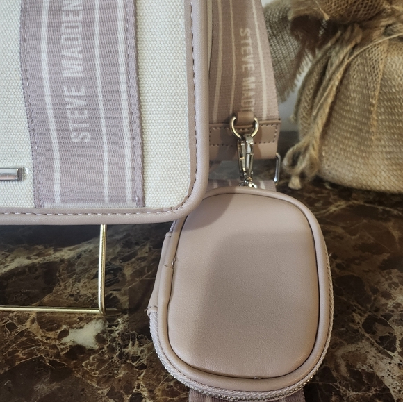 Steve Madden Cream and Pink 2 Way Tote Bag NWT - Picture 5 of 10